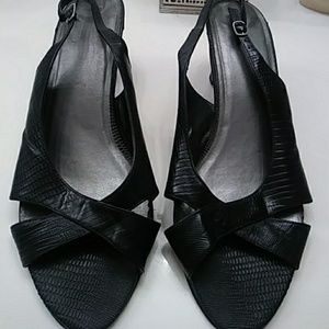 Black back strap sandle